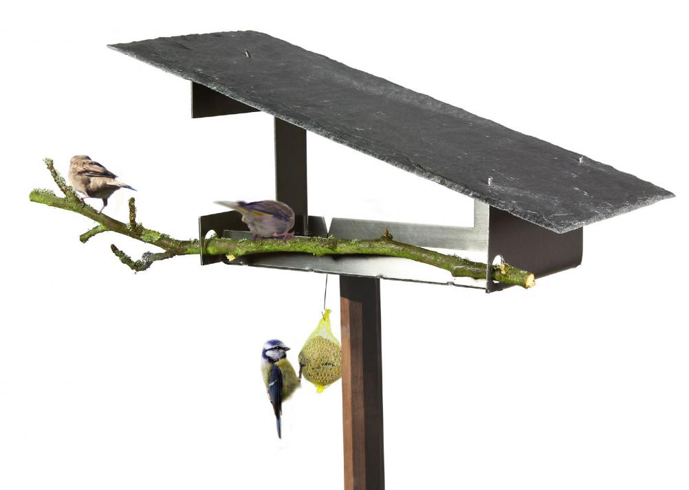 design bird feeder VH-6-Large with slate roof