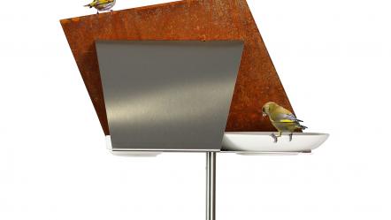 VHT-16-Vbird-feeder-cortenstahl-stand