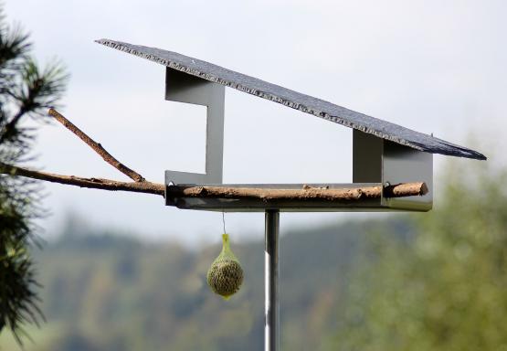 Vogelfutterhaus-Edelstahl VH-6-Large